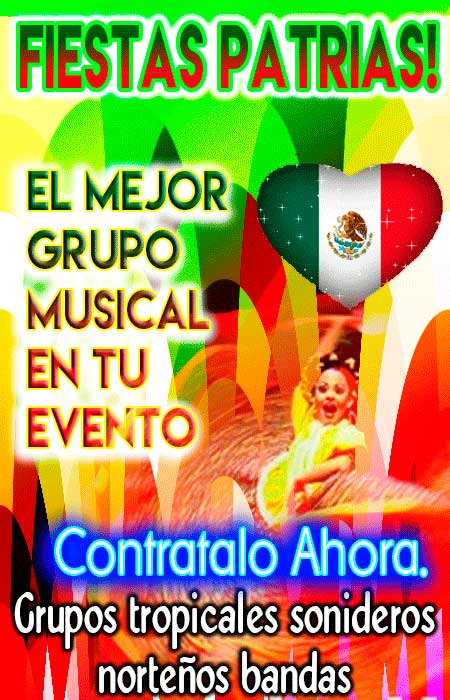 Contratacion de grupos musicales para fiestas patrias